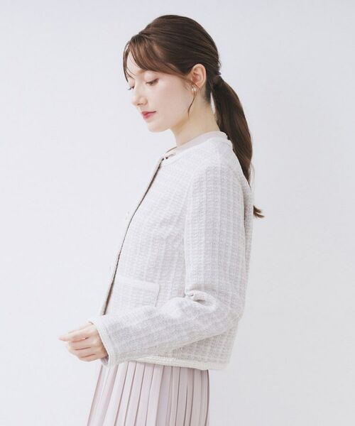 index / インデックス ノーカラージャケット | ファンシーツイードノーカラージャケット【洗える】 | 詳細17