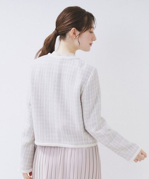 index / インデックス ノーカラージャケット | ファンシーツイードノーカラージャケット【洗える】 | 詳細18