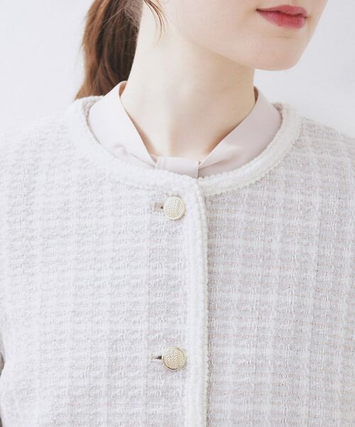 index / インデックス ノーカラージャケット | ファンシーツイードノーカラージャケット【洗える】 | 詳細19