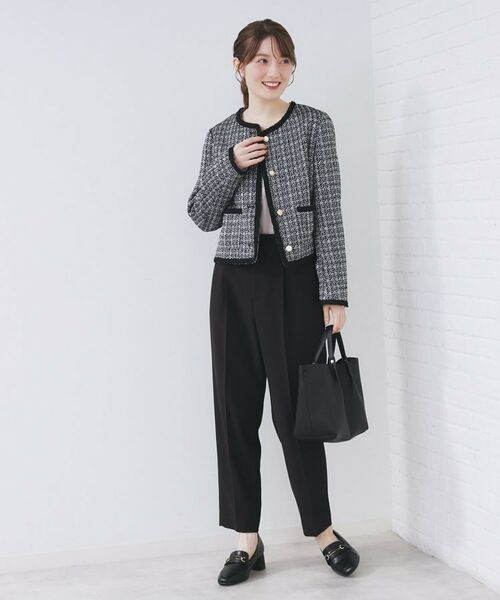 index / インデックス ノーカラージャケット | ファンシーツイードノーカラージャケット【洗える】 | 詳細7