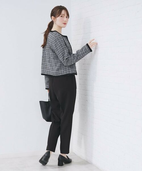 index / インデックス ノーカラージャケット | ファンシーツイードノーカラージャケット【洗える】 | 詳細8