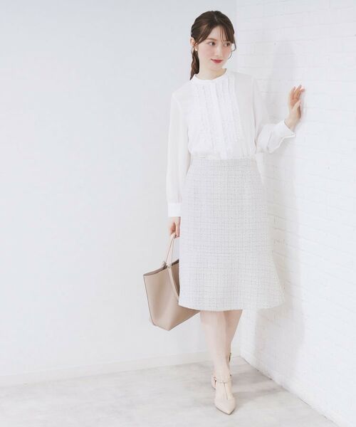 index / インデックス スカート | ≪通勤・セレモニー/セットアップ対応≫フレアツイードスカート【洗濯機OK】 | 詳細12