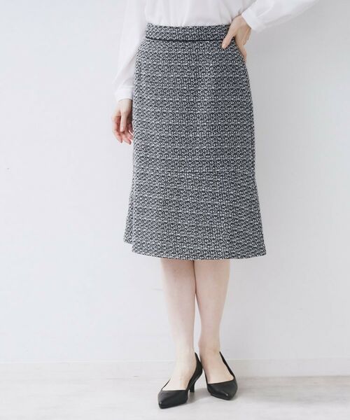 index / インデックス スカート | ≪通勤・セレモニー/セットアップ対応≫フレアツイードスカート【洗濯機OK】 | 詳細17