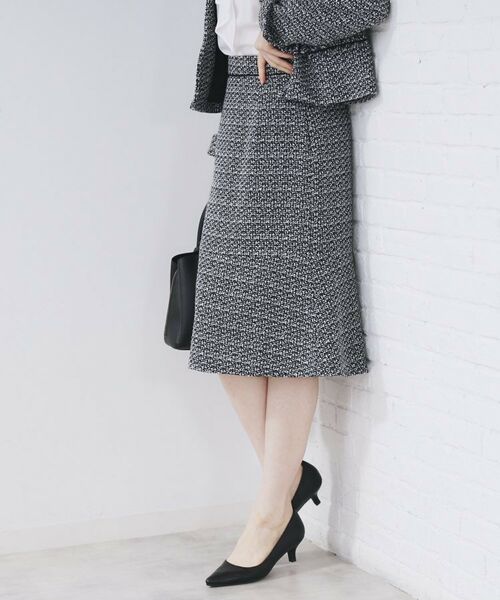 index / インデックス スカート | ≪通勤・セレモニー/セットアップ対応≫フレアツイードスカート【洗濯機OK】 | 詳細19