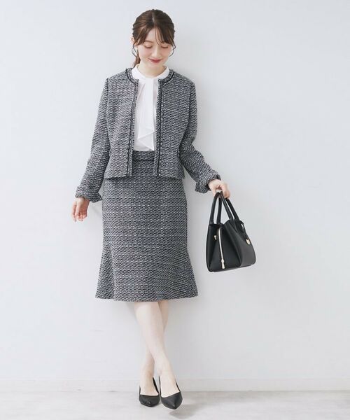 index / インデックス スカート | ≪通勤・セレモニー/セットアップ対応≫フレアツイードスカート【洗濯機OK】 | 詳細20