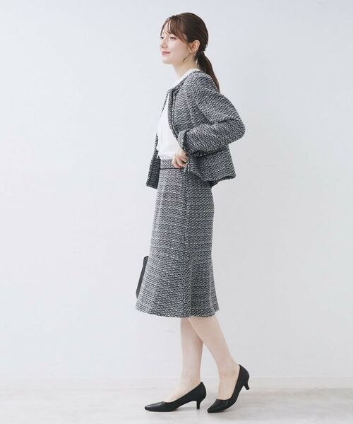 index / インデックス スカート | ≪通勤・セレモニー/セットアップ対応≫フレアツイードスカート【洗濯機OK】 | 詳細21