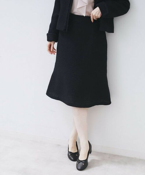 index / インデックス スカート | ≪通勤・セレモニー/セットアップ対応≫フレアツイードスカート【洗濯機OK】 | 詳細3