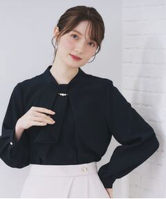 index / インデックス シャツ・ブラウス | ボウタイタックブラウス【洗濯機OK/防シワ】《XS～3L》