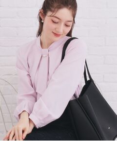 index / インデックス シャツ・ブラウス | ボウタイタックブラウス【洗濯機OK/防シワ】《XS～3L》