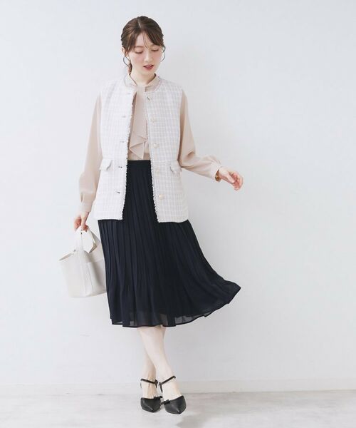 index / インデックス シャツ・ブラウス | ボウタイタックブラウス【洗濯機OK/防シワ】《XS~3L》 | 詳細16