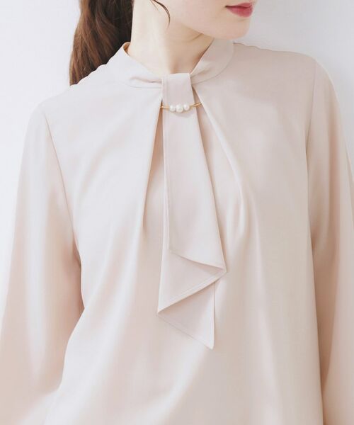 index / インデックス シャツ・ブラウス | ボウタイタックブラウス【洗濯機OK/防シワ】《XS~3L》 | 詳細29