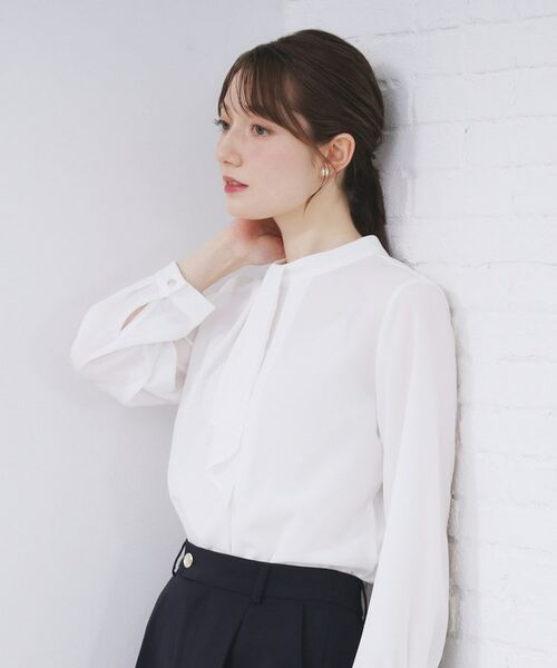 index / インデックス シャツ・ブラウス | ボウタイタックブラウス【洗濯機OK/防シワ】《XS~3L》 | 詳細8