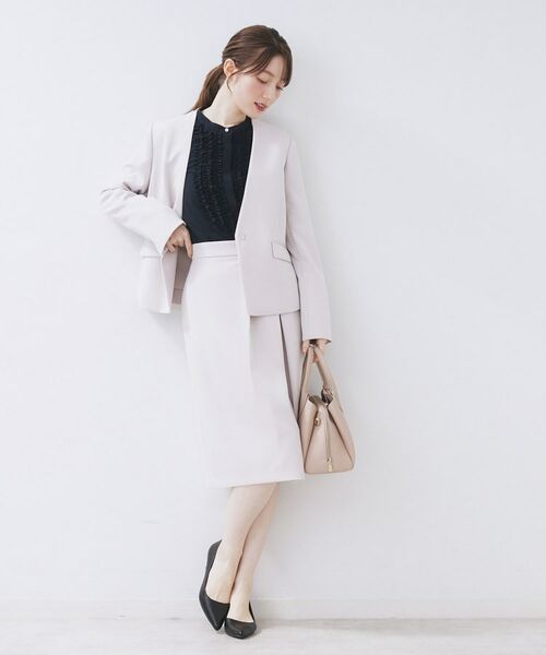 index / インデックス シャツ・ブラウス | バンドカラーフリルブラウス【洗濯機OK/防シワ】 | 詳細6