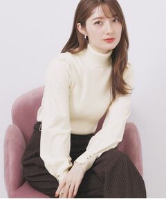 index / インデックス ニット・セーター | タートルネックタックパフスリーブニット【洗濯機OK】