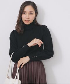 index / インデックス ニット・セーター | タートルネックタックパフスリーブニット【洗濯機OK】