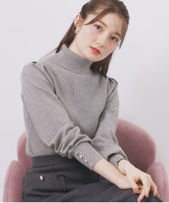 index / インデックス ニット・セーター | タートルネックタックパフスリーブニット【洗濯機OK】