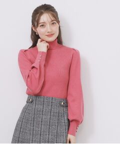 index / インデックス ニット・セーター | タートルネックタックパフスリーブニット【洗濯機OK】