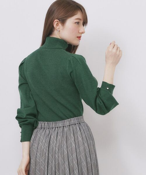 index / インデックス ニット・セーター | タートルネックタックパフスリーブニット【洗濯機OK】 | 詳細11