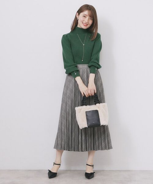 index / インデックス ニット・セーター | タートルネックタックパフスリーブニット【洗濯機OK】 | 詳細12