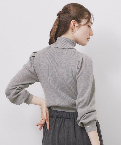 index / インデックス ニット・セーター | タートルネックタックパフスリーブニット【洗濯機OK】 | 詳細19