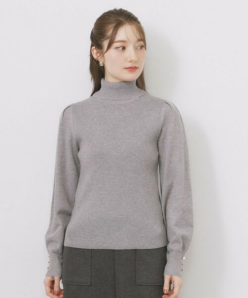 index / インデックス ニット・セーター | タートルネックタックパフスリーブニット【洗濯機OK】 | 詳細23