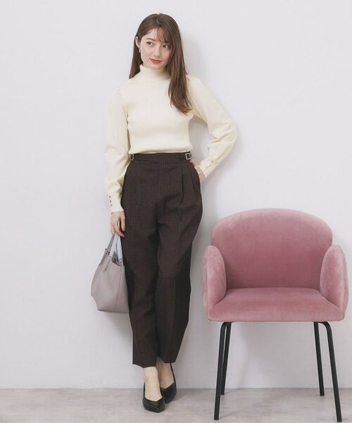 index / インデックス ニット・セーター | タートルネックタックパフスリーブニット【洗濯機OK】 | 詳細4