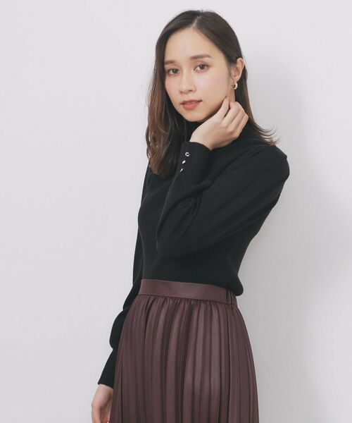 index / インデックス ニット・セーター | タートルネックタックパフスリーブニット【洗濯機OK】 | 詳細7