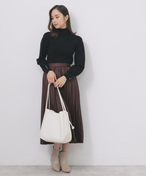 index / インデックス ニット・セーター | タートルネックタックパフスリーブニット【洗濯機OK】 | 詳細8