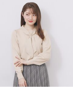 index / インデックス ニット・セーター | ゴールドパーツ付きボウタイニット【洗濯機OK】《10col/XS～LL》