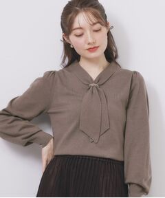 index / インデックス ニット・セーター | ゴールドパーツ付きボウタイニット【洗濯機OK】《10col/XS～LL》