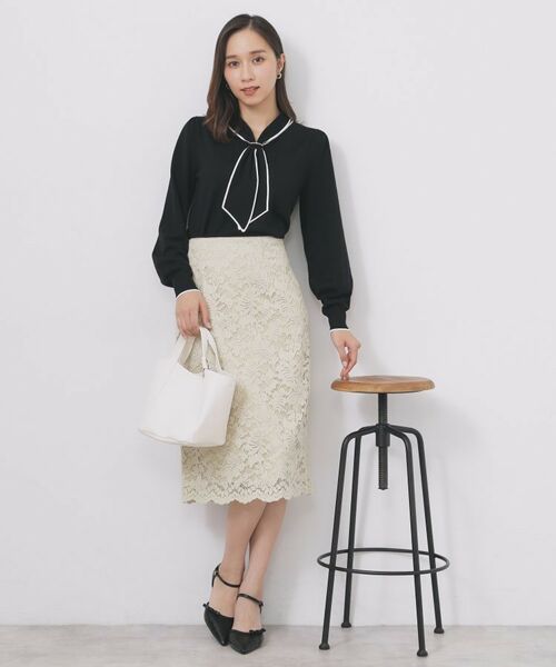 index / インデックス ニット・セーター | ゴールドパーツ付きボウタイニット【洗濯機OK】《10col/XS～LL》 | 詳細10