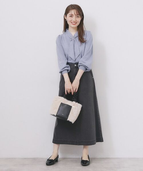 index / インデックス ニット・セーター | ゴールドパーツ付きボウタイニット【洗濯機OK】《10col/XS～LL》 | 詳細18