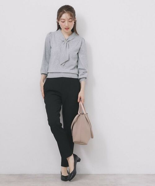 index / インデックス ニット・セーター | ゴールドパーツ付きボウタイニット【洗濯機OK】《10col/XS～LL》 | 詳細22