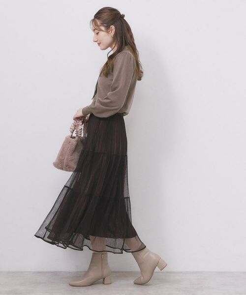 index / インデックス ニット・セーター | ゴールドパーツ付きボウタイニット【洗濯機OK】《10col/XS～LL》 | 詳細27