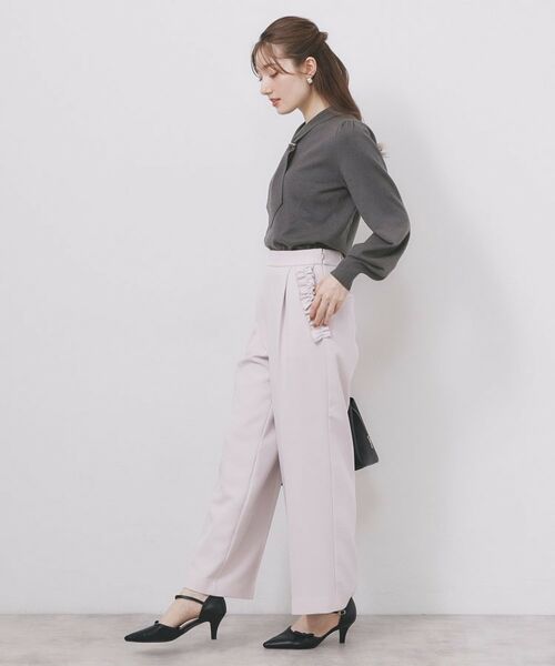 index / インデックス ニット・セーター | ゴールドパーツ付きボウタイニット【洗濯機OK】《10col/XS～LL》 | 詳細3