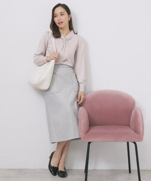 index / インデックス ニット・セーター | ゴールドパーツ付きボウタイニット【洗濯機OK】《10col/XS～LL》 | 詳細30