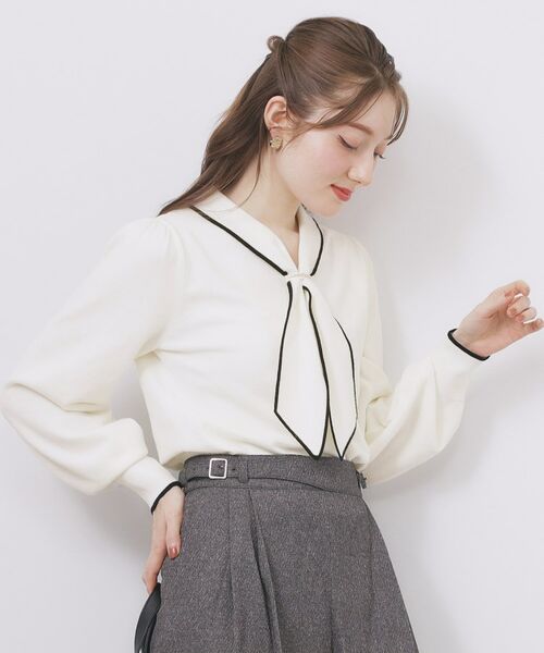 index / インデックス ニット・セーター | ゴールドパーツ付きボウタイニット【洗濯機OK】《10col/XS～LL》 | 詳細5