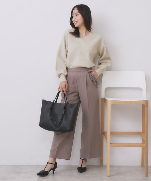 index / インデックス ニット・セーター | 片畦Vネックボクシーパフニット【洗濯機OK】 | 詳細19