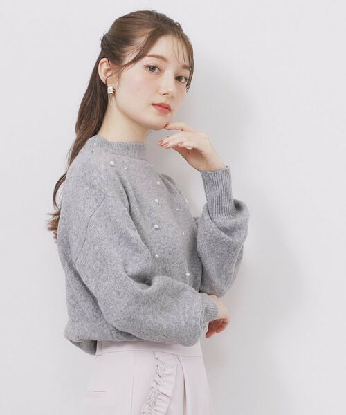 index / インデックス ニット・セーター | フェイクパールふわふわニット【洗濯機OK】 | 詳細1