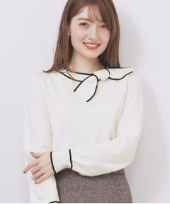index / インデックス ニット・セーター | サイドリボンバイカラーニット【洗濯機OK】