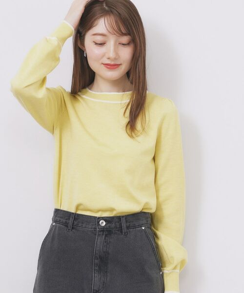 index / インデックス ニット・セーター | サイドリボンバイカラーニット【洗濯機OK】 | 詳細10