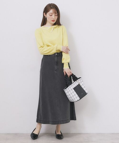 index / インデックス ニット・セーター | サイドリボンバイカラーニット【洗濯機OK】 | 詳細11