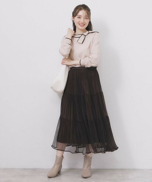 index / インデックス ニット・セーター | サイドリボンバイカラーニット【洗濯機OK】 | 詳細17