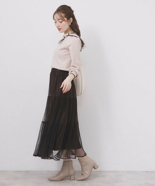 index / インデックス ニット・セーター | サイドリボンバイカラーニット【洗濯機OK】 | 詳細18