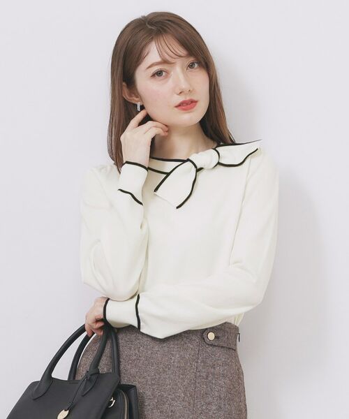 index / インデックス ニット・セーター | サイドリボンバイカラーニット【洗濯機OK】 | 詳細22