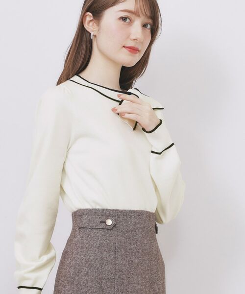 index / インデックス ニット・セーター | サイドリボンバイカラーニット【洗濯機OK】 | 詳細23
