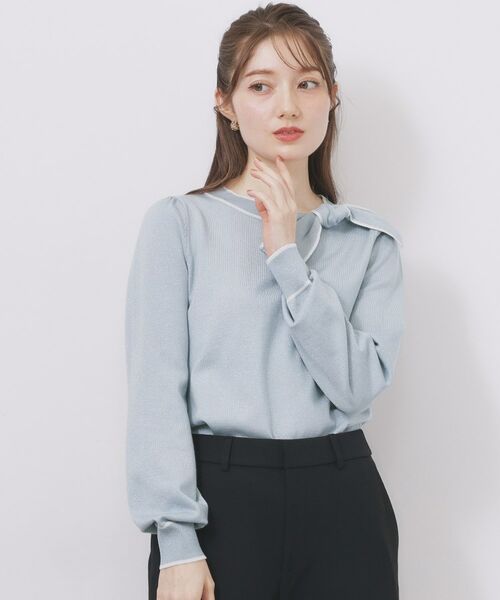 index / インデックス ニット・セーター | サイドリボンバイカラーニット【洗濯機OK】 | 詳細29