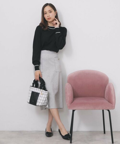 index / インデックス ニット・セーター | サイドリボンバイカラーニット【洗濯機OK】 | 詳細6