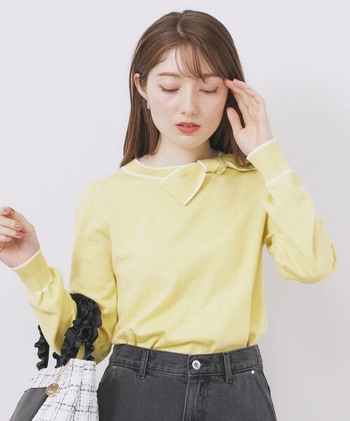 index / インデックス ニット・セーター | サイドリボンバイカラーニット【洗濯機OK】 | 詳細8