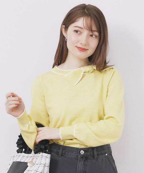 index / インデックス ニット・セーター | サイドリボンバイカラーニット【洗濯機OK】 | 詳細9